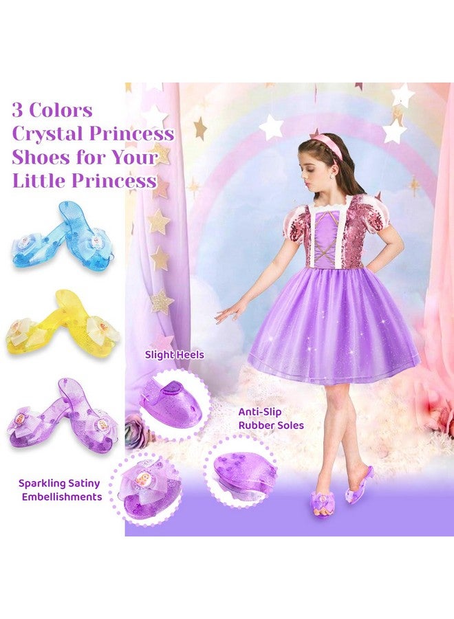 Meland Meland Princess Dress Up for Girls 3-6, Dress Up Clothes for Girls with Princess Shoes Toy, Birthday Gift for Toddlers - Image 5