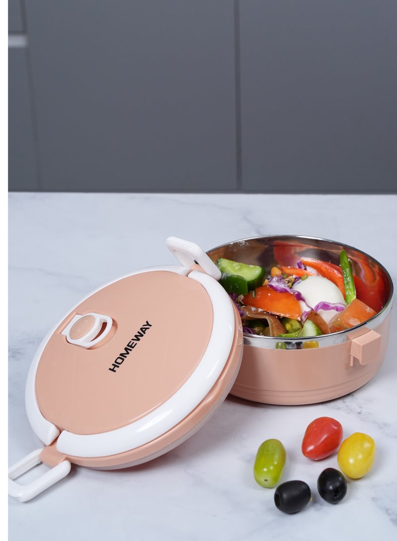 Homeway صندوق غداء من الفولاذ المقاوم للصدأ 600 مل - متين وصديق للبيئة ومقاوم للتسرب - Image 2