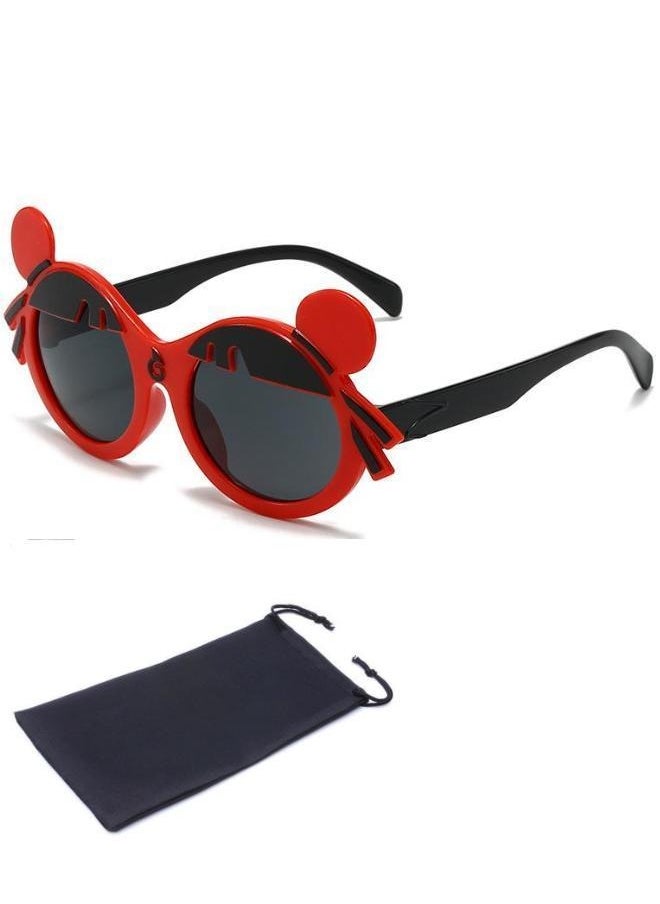 DTBG Kids Cartoon Nezha Sunglasses - UV Protection, Fashionable and Durable(Red and Black)  - Image 1