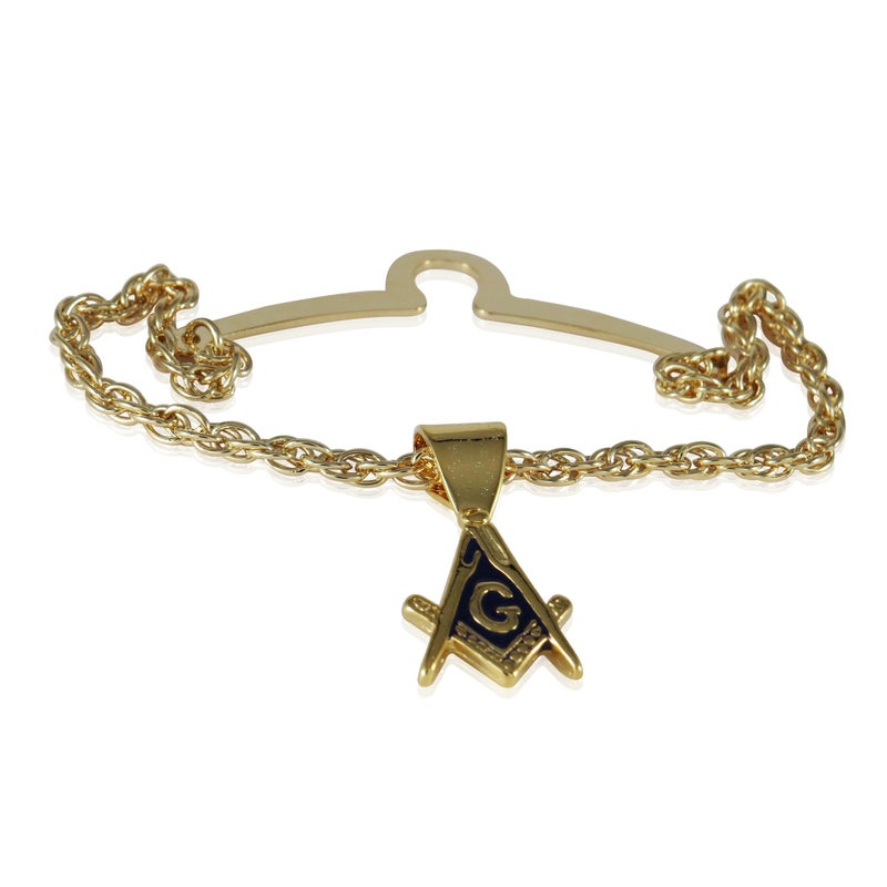 Cuff-Daddy Gold Freemason Masonic Tie Chain with Presentation Gift Box for Masonic Accessories - Image 2