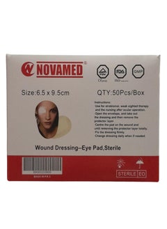 NOVAMED NOVAMED WOUND DRESSING EYE PAD 6.5X9.5CM 50S 