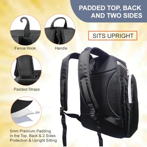 Outward Gear Pickleball Bag Deluxe Backpack Fits 4 Paddles and 10+ Balls - Shoe Compartment, Fence Hook, Storage Pockets, Adjustable Sling, Pickleball Accessories Equipment Bag - Image 5