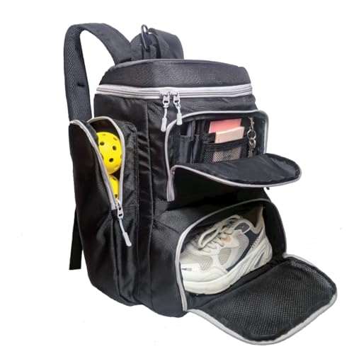 Outward Gear Pickleball Bag Deluxe Backpack Fits 4 Paddles and 10+ Balls - Shoe Compartment, Fence Hook, Storage Pockets, Adjustable Sling, Pickleball Accessories Equipment Bag - Image 2