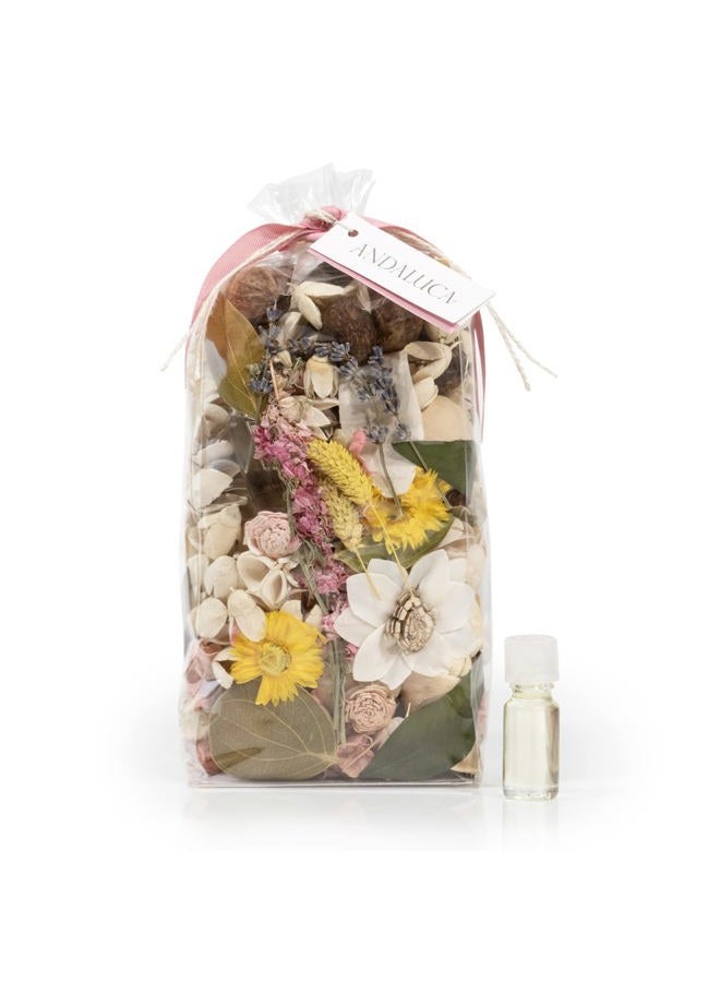 ANDALUCA Secrets of Spring Scented Potpourri | Made in California | Large 20 oz Bag + Fragrance Vial | Notes of Citron, Jasmine and Soft Woods | Floral Spring Home Fragrance - Image 2