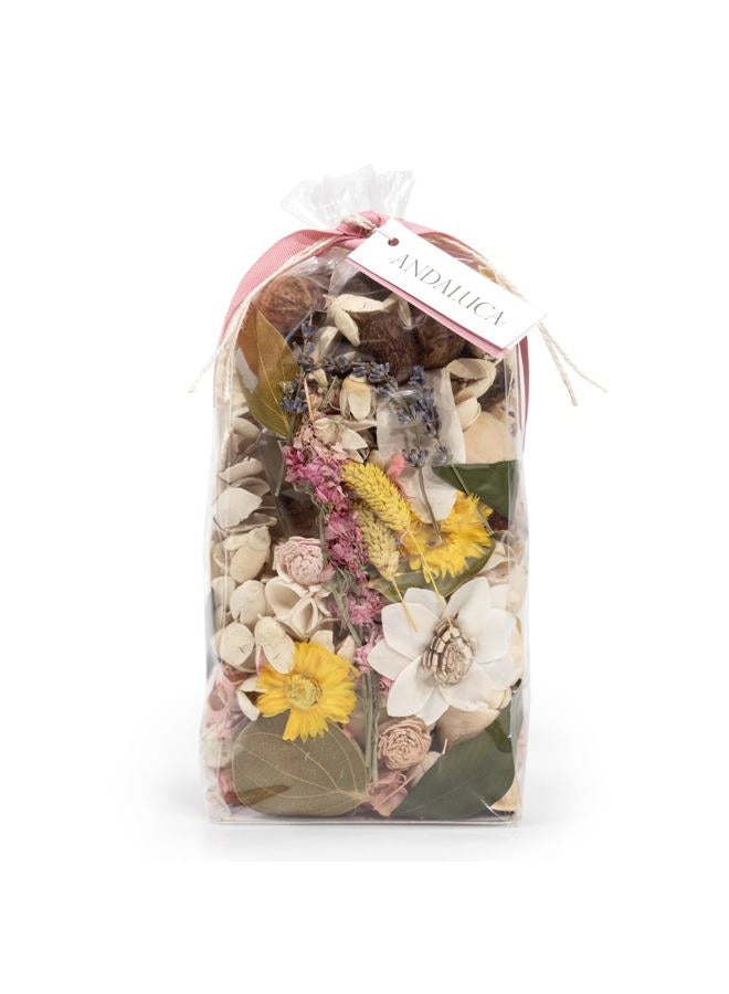 ANDALUCA Secrets of Spring Scented Potpourri | Made in California | Large 20 oz Bag + Fragrance Vial | Notes of Citron, Jasmine and Soft Woods | Floral Spring Home Fragrance - Image 1