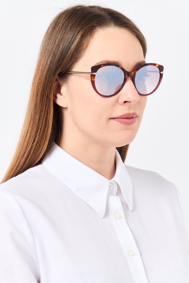 Longchamp Women LO626S Butterfly Sunglasses, Havana - Image 2
