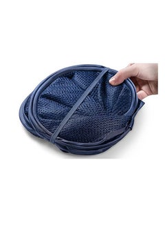 TYCOM Foldable Pop Up Net Laundry Basket - Storage Solution - Compact Bin - Mesh Collapsible Bag - Laundry Hamper - Collapsible Laundry Basket with Durable Handles & Side (Naive Blue)  - Image 2