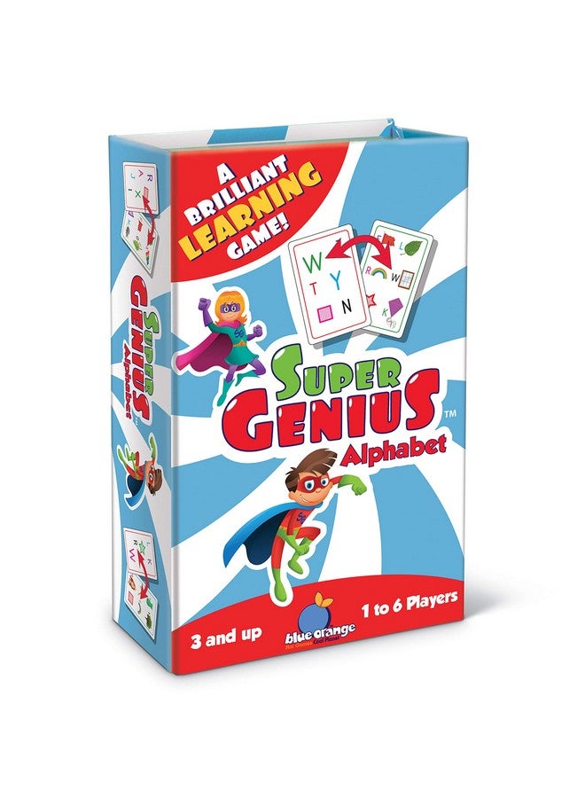 blue orange Super Genius Alphabet - Tabletop Card Game, Fun Flash Card Concentration Matching Game for Kids, Ages 3+, 1-6 Players, Teacher Approved, Learn Your ABCs, by Blue Orange Games - Image 1
