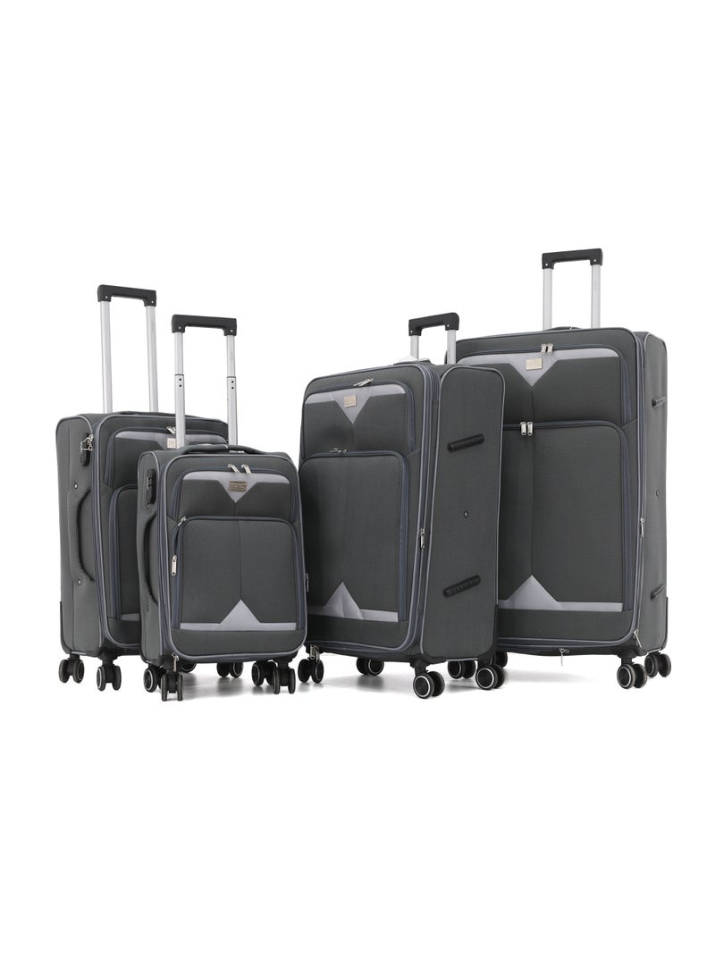 CAPITAL 4-Piece Soft Luggage Set | 20", 24", 28" & 32" Travel Suitcase Set | Lightweight Softside Trolley Bags | 360° Spinner Wheels | Durable Fabric | Telescopic Handle - Image 1