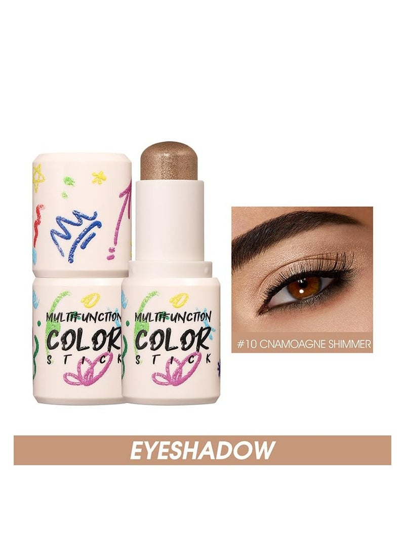 LANGMANNI قلم ظلال عيون بأربعة ألوان: يدوم طويلاً، مقاوم للتلطخ، قلم مكياج عيون غير لامع ولامع (تألق كناموجين #10) - Image 2