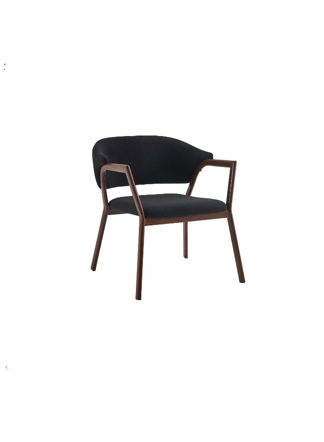 Baity Modern single fabric chair - black - Image 2