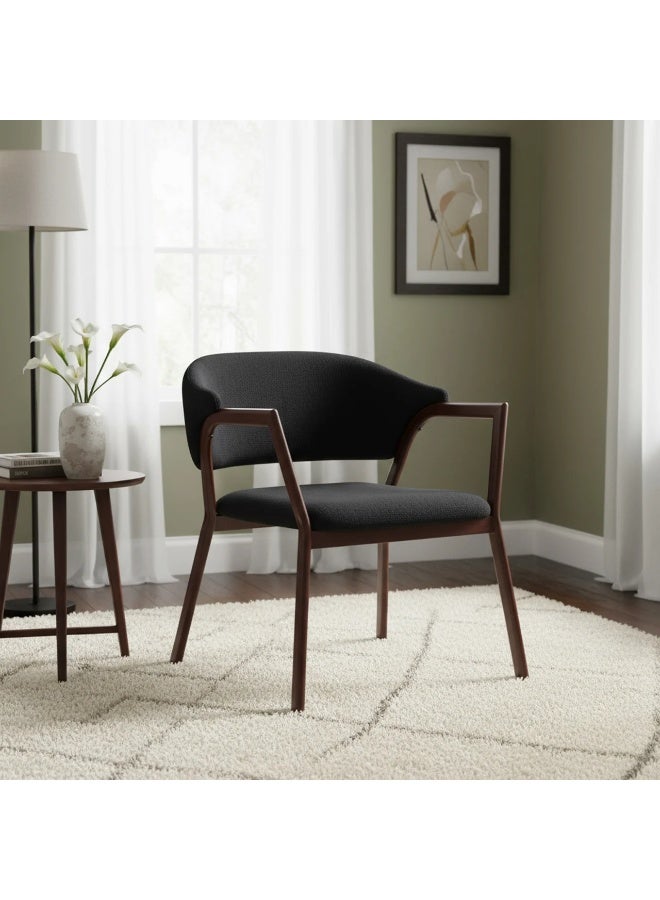 Baity Modern single fabric chair - black - Image 1