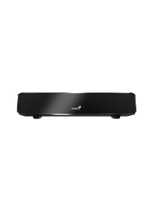 جينيس سماعة GENIUS USB SOUNDBAR 100 باللون الأسود توفر صوتًا واضحًا وقويًا مع تصميم أنيق ومضغوط سهلة الاتصال عبر USB مثالية لتحسين تجربة الصوت على الكمبيوتر أو اللابتوب 31730024400 - Image 4