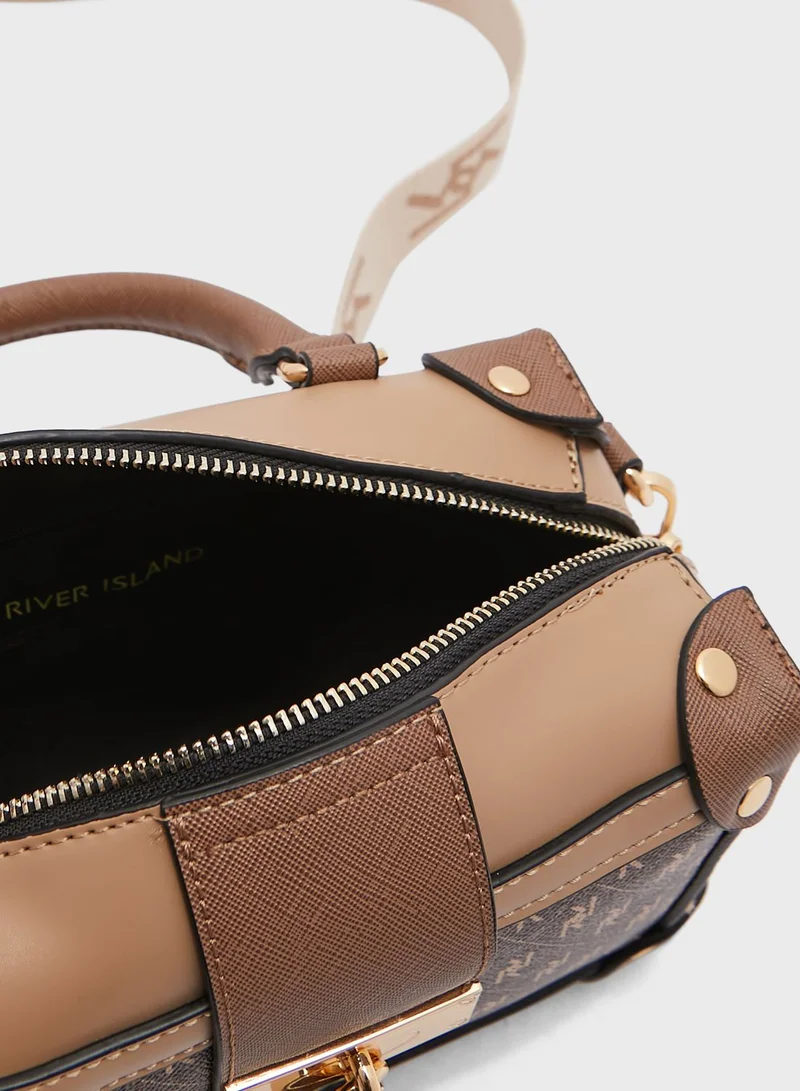 RIVER ISLAND Mgram Trunk Crossbody