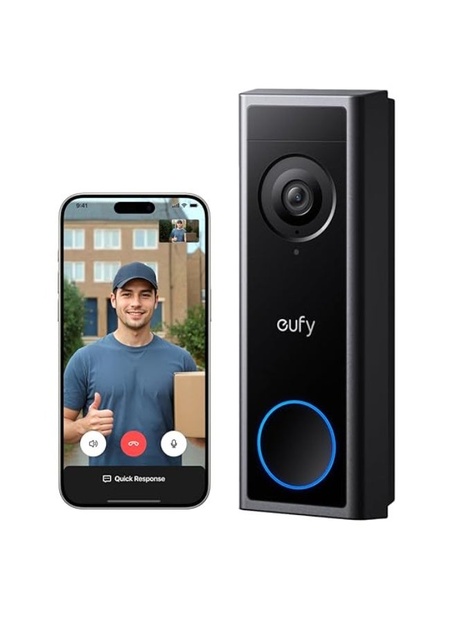 إيوفي eufy Video Doorbell C30, Battery Powered, 2K FHD, 16:9 Expanded View, Easy Installation, Ring Call, Human and Motion Detection, HomeBase S380 Compatible, No Monthly Fee - Image 1