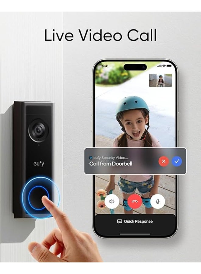 إيوفي eufy Video Doorbell C30, Battery Powered, 2K FHD, 16:9 Expanded View, Easy Installation, Ring Call, Human and Motion Detection, HomeBase S380 Compatible, No Monthly Fee - Image 3