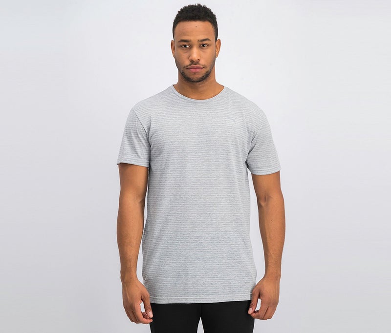 PUMA قميص جرافيك للرجال بتقنية دري رليز، رمادي هيثر - Image 1