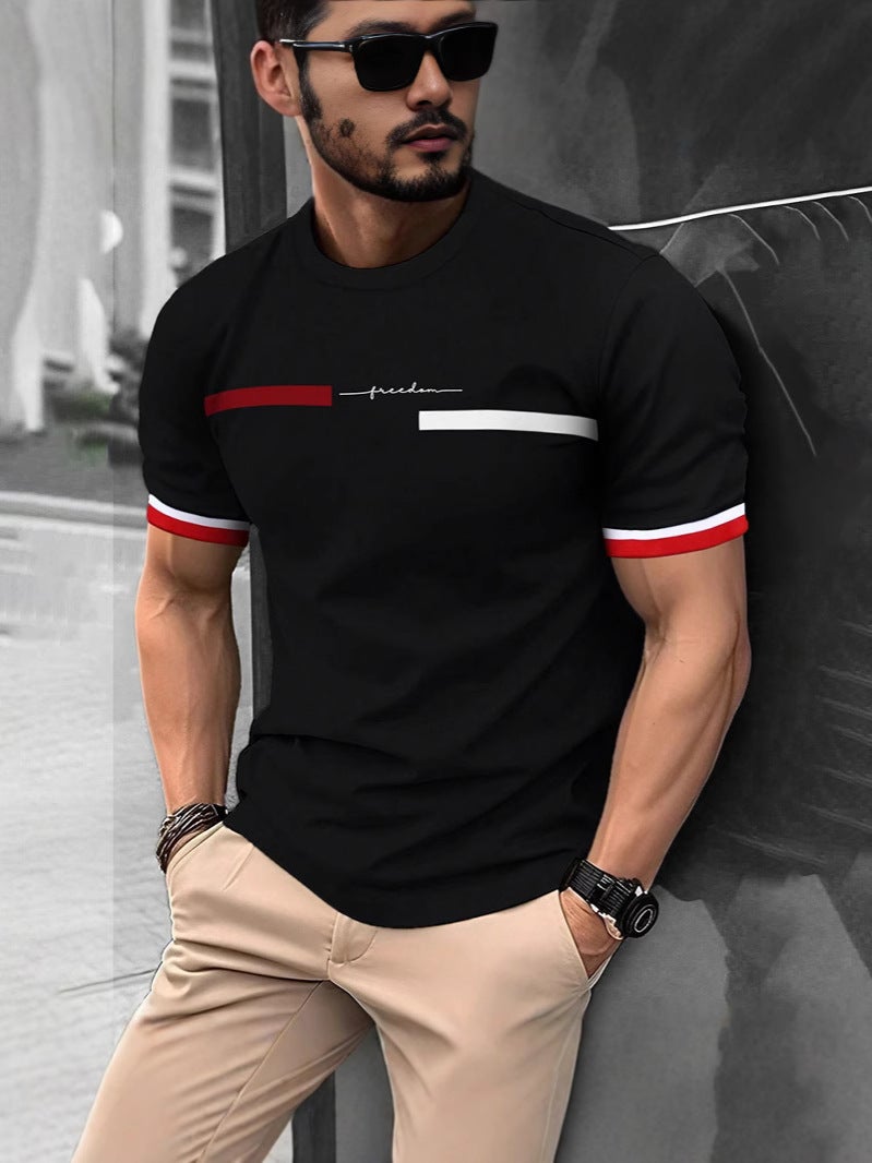 Selling New Men'S Summer 3D Digital Printing Simple Round Neck Short-Sleeved T-Shirt - Image 2
