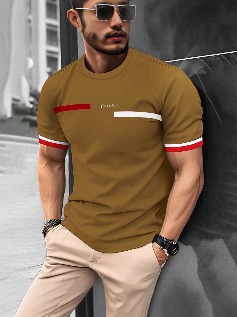 Selling New Men'S Summer 3D Digital Printing Simple Round Neck Short-Sleeved T-Shirt - Image 5