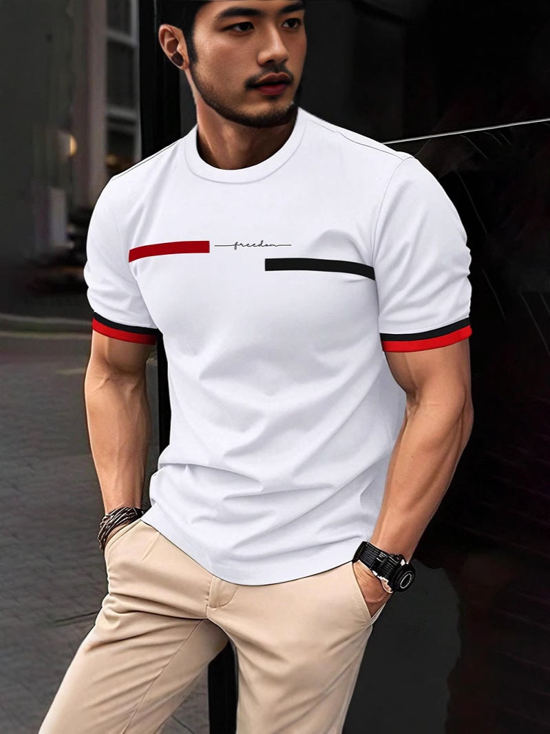 Selling New Men'S Summer 3D Digital Printing Simple Round Neck Short-Sleeved T-Shirt - Image 3