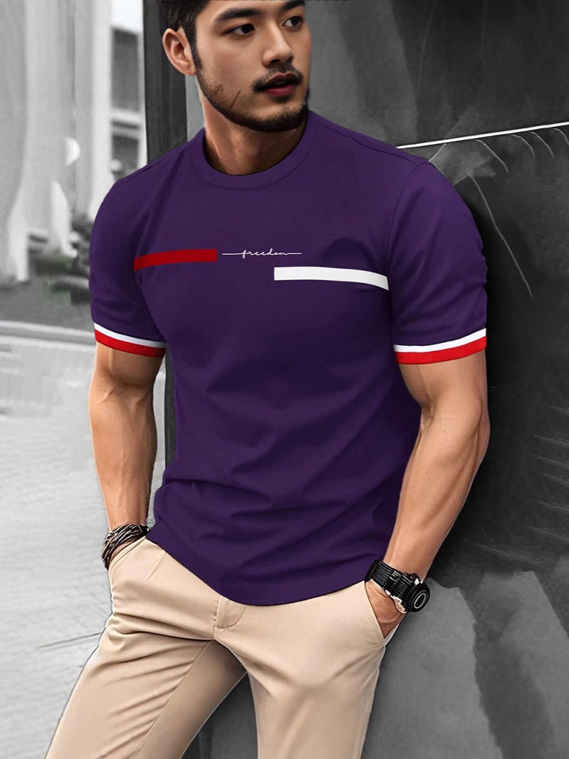Selling New Men'S Summer 3D Digital Printing Simple Round Neck Short-Sleeved T-Shirt - Image 4