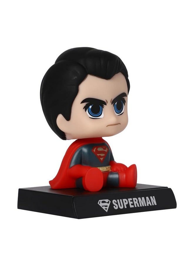 TechPro Techpro Super Hero Action Figure Limited Edition Bobblehead with Mobile Holder for Car Dashboard, Office Desk & Study Table- (Super Man)  - Image 2