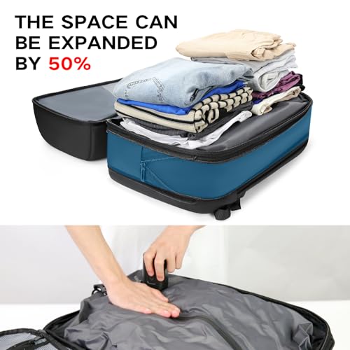 TANGCORLE Vacuum Seal Travel Backpack, Expandable Vacpack Backpack with Vaccum Compression System, Black, Black(Vacuum backpack with pump 50L), Casual - Image 2