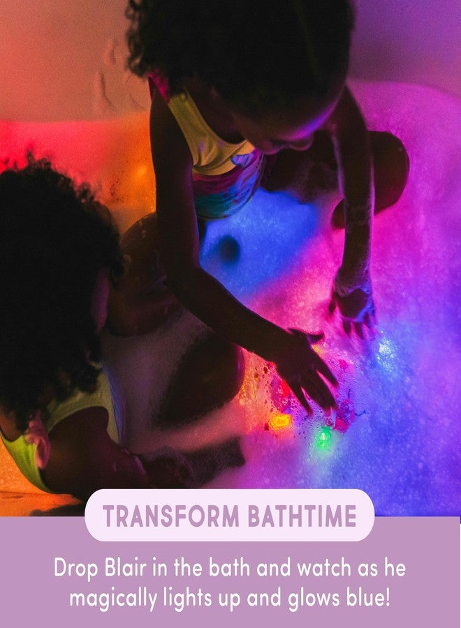 Glo Pals Blair Bath & Bedtime Bundle - Light Up Bath Toy with 1 Interactive Book, 2 Light Cubes & 1 Magic Magnifier - Toddler Bath Toys Set with Storybook Character - Educational Kids Bath Time Fun - Image 4