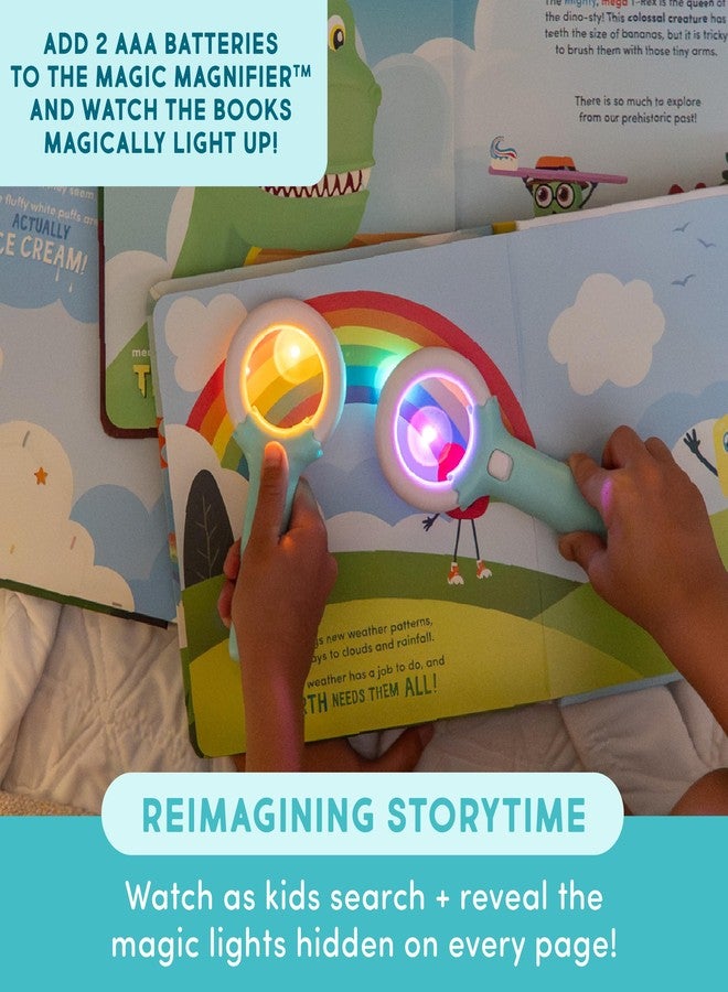 Glo Pals Blair Bath & Bedtime Bundle - Light Up Bath Toy with 1 Interactive Book, 2 Light Cubes & 1 Magic Magnifier - Toddler Bath Toys Set with Storybook Character - Educational Kids Bath Time Fun - Image 3