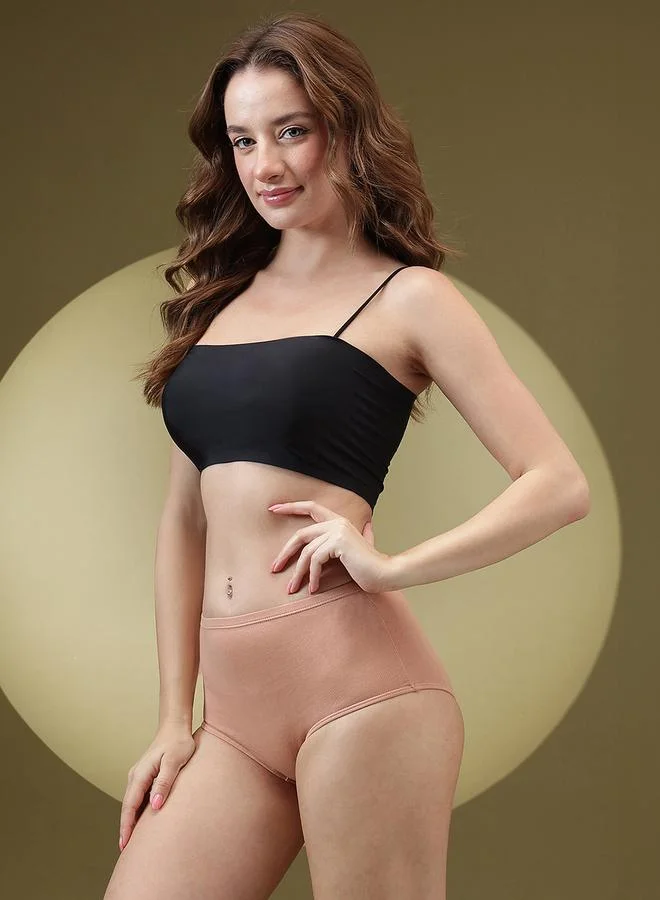 Clovia High Waist Hipster Panty with Inner Elastic - Cotton