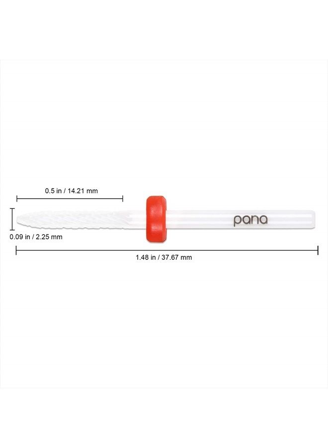 Pana Professional Ceramic White Under Nail Cleaner Bit Nail Drill (Grit: Fine) 3/32" Shank Size - Image 2