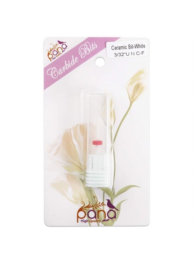 Pana Professional Ceramic White Under Nail Cleaner Bit Nail Drill (Grit: Fine) 3/32" Shank Size - Image 3