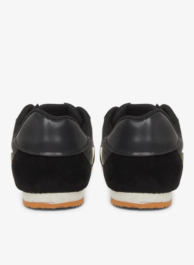 Styli Active Suede Look Logo Detail Lace Up Sneakers