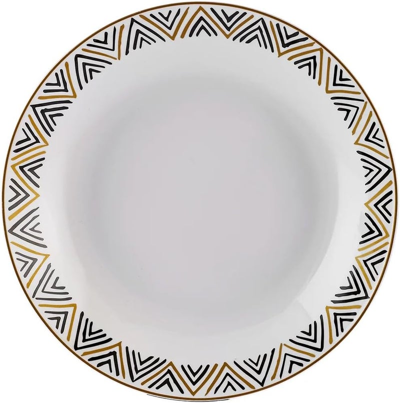 Karaca Kara Porcelain Dinnerware Set for 6-Person 24-Pieces, Multicolor - Image 3