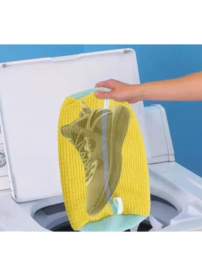 Shoe, boot, and sneaker washing bag - Washing machine shoe bag - Reusable and hanging shoe washing bag for washer and dryer, washing machine shoe bag for all types and sizes of shoes - Image 4