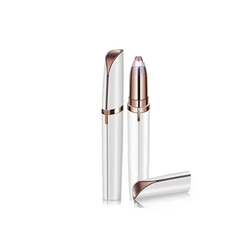 Generic Electric Eyebrow Trimmer Womens Precision Pen Ivory White 