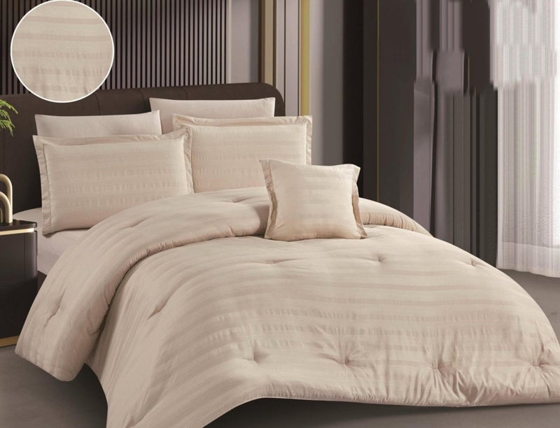 Dreamy 7-piece Microfiber Embroidered Double Bedspread Set
