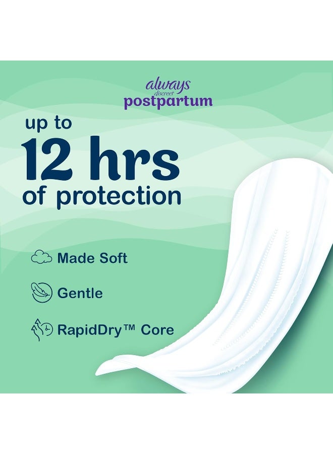 Always Discreet Postpartum Incontinence Pads, Moderate Absorbency, 57 Ct - Image 2