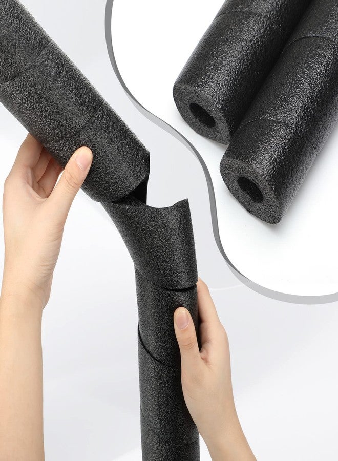 Kathfly 6 Pack 25 Inches Pipe Insulation Foam Tube Pipe Covers Wrap Pool Noodles Garage Pole Padding No Adhesive for Bumper Outdoor Basement Pole Protector(Black) - Image 3
