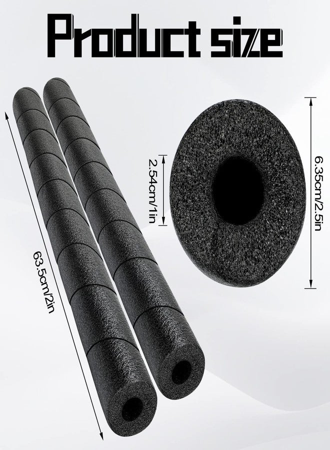 Kathfly 6 Pack 25 Inches Pipe Insulation Foam Tube Pipe Covers Wrap Pool Noodles Garage Pole Padding No Adhesive for Bumper Outdoor Basement Pole Protector(Black) - Image 2