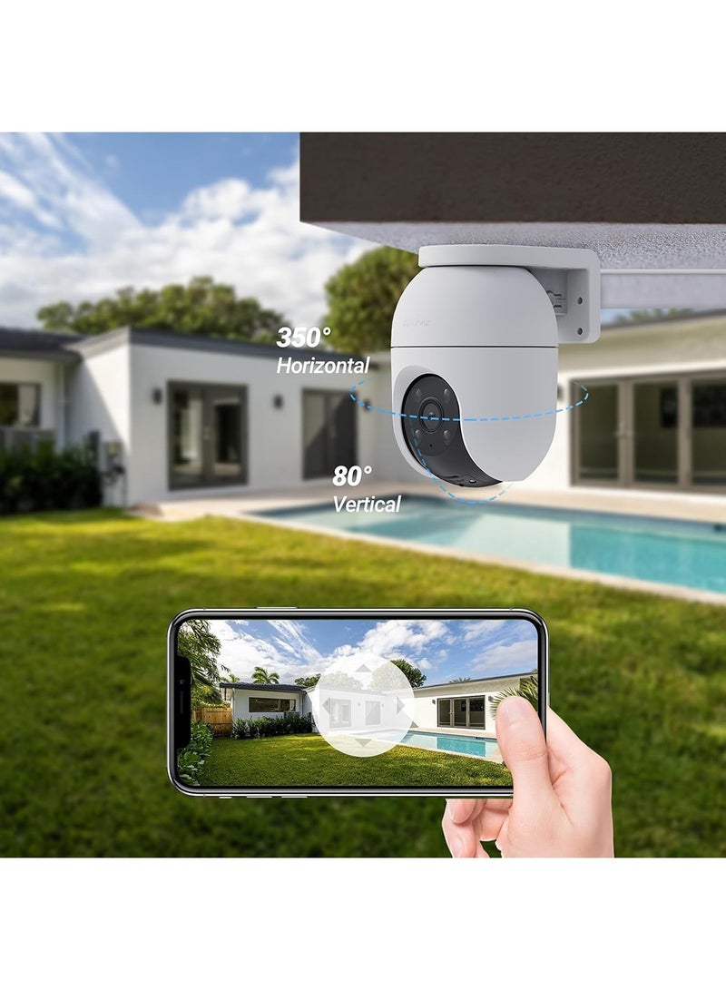 EZVIZ C8C 1080P Full Hd WiFi Security Camera Outdoor Pan/Tilt Zoom 360° Visual Coverage Color Night Vision IP65 Waterproof Motion Detection Support 256 Gb SD Card - Image 4