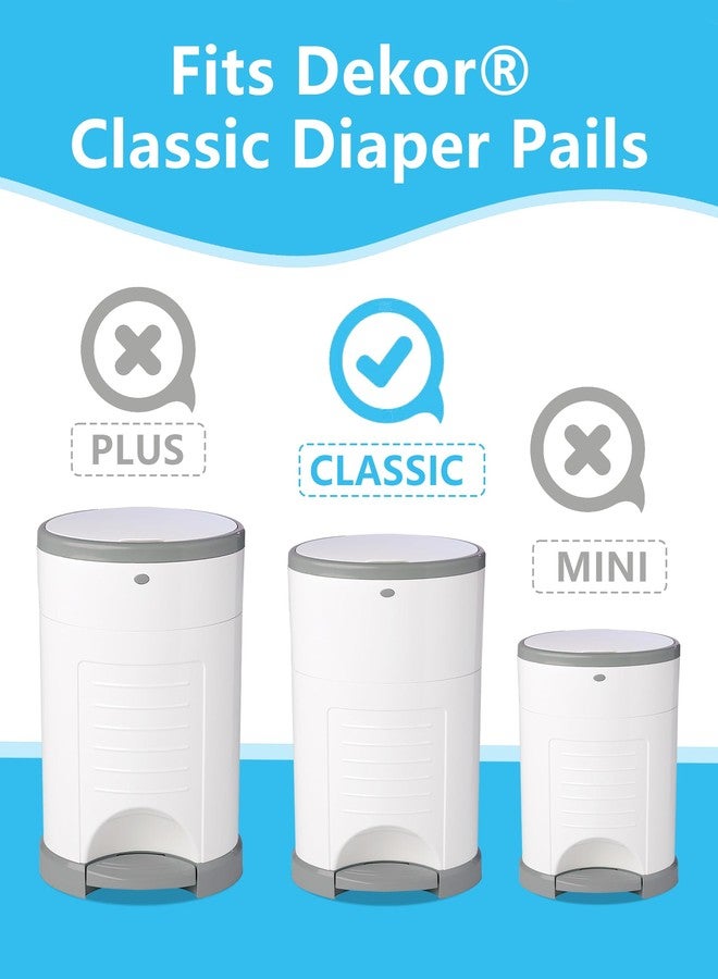 عبوات إعادة تعبئة HIDALIFE متوافقة مع دلاء حفاضات Dekor Classic، أكياس قمامة حفاضات للاستخدام مرة واحدة، بطانات إعادة تعبئة سميكة للغاية لدلاء الحفاضات، تتسع لما يصل إلى 1980 حفاضة (عبوة من 4 قطع) - Image 3