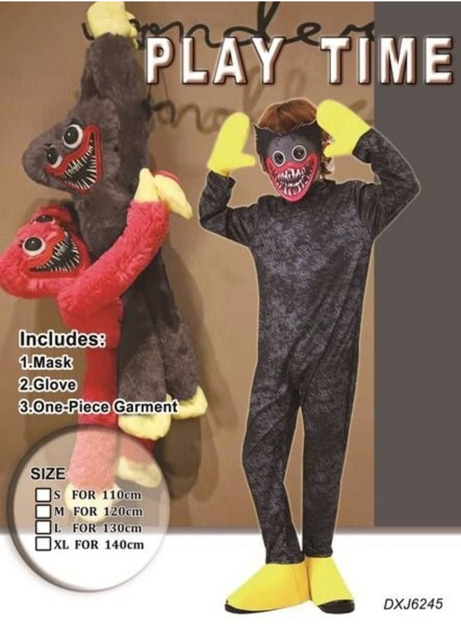 Generic - Huggy Wuggy Cosplay Costume Set for Boys and Girls Black - Image 1