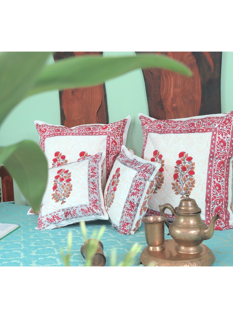 أوجريا غطاء وسادة من القطن العضوي Pink Iris مطبوع يدويًا 65 سم X 65 سم - Image 5