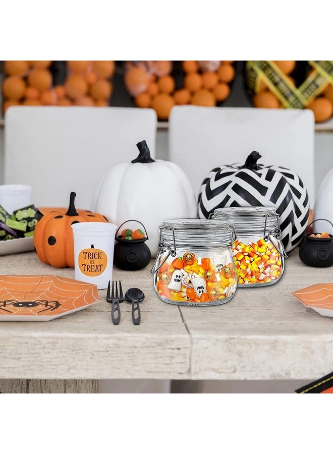 OLWICK أوعية تخزين زجاجية محكمة الإغلاق من أولويك 2 قطعة مع غطاء مشبك فولاذي وختم سيليكون/جرار زجاجية/أوعية تخزين المطبخ/وعاء بسكويت (مدور، 500 مل) - شفاف - Image 5