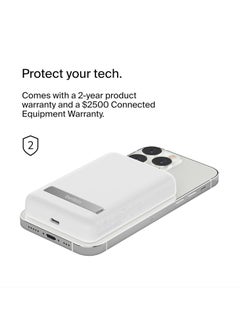 Generic Belkin 5000 mAh Magnetic Wireless Power Bank, Portable Charger Compatible with MagSafe with Pass-thru Charging, 7.5W Output, 10W Input and Kickstand, Compatible with iPhone 16, 15, 14 Series – Pink  - Image 3