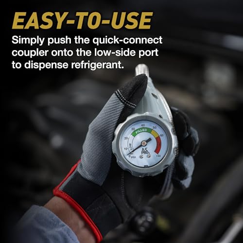A/C Pro InterDynamics Car Air Conditiioner Gauge and Hose by InterDynamics, A/C Pro Air Conditioner Recharge Gauge and Dispenser for Cars, Trucks, 24 In Hose - Image 4
