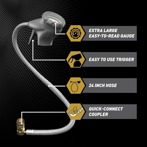 A/C Pro InterDynamics Car Air Conditiioner Gauge and Hose by InterDynamics, A/C Pro Air Conditioner Recharge Gauge and Dispenser for Cars, Trucks, 24 In Hose - Image 2