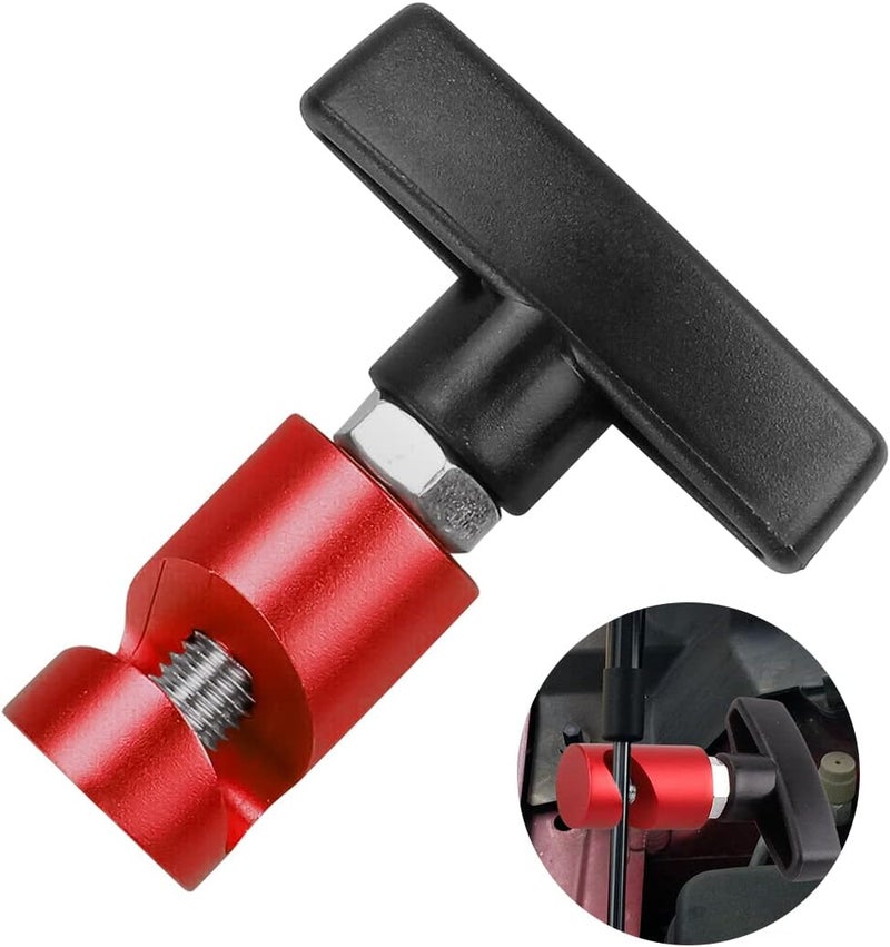 zipelo Lift Support Clamp, Hood Strut Fixing Clamps with Brass Core, Shock Prop Strut Stopper Retainer for Car Hood, Spark Plug Gap Gauge Tool, Universal Automotive Accessories (Red) - Image 1