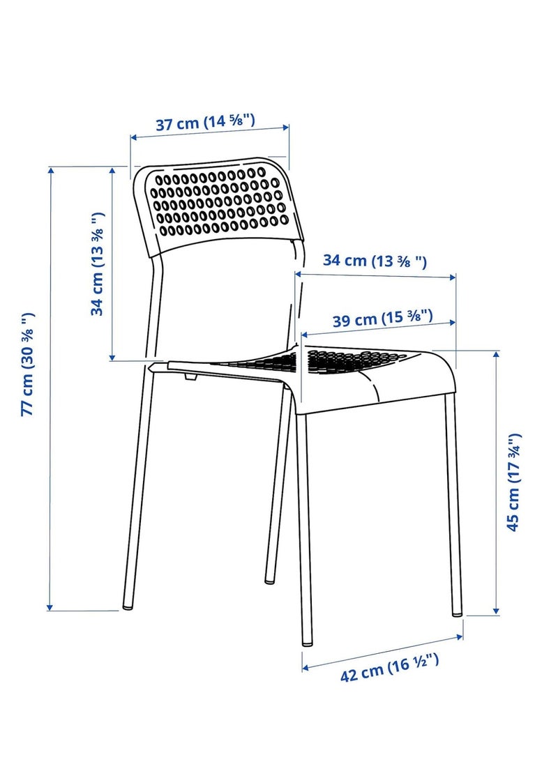 Ikea ps 2017 - Original Solid Alloy Multi-Purpose Dining Chair 77x45x39cm White - Image 1